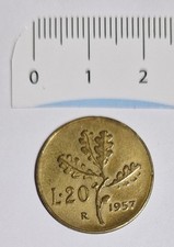 Moneta Da 20 Lire Del 1957 Con