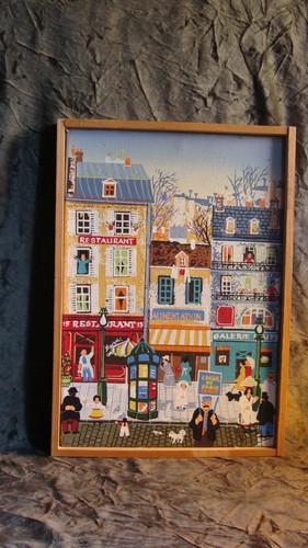 Tableau naïf huile - sur, toile