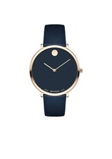 Nuovissimo orologio Movado Modern 47 donna quadrante navy cinturino pelle navy 0607390