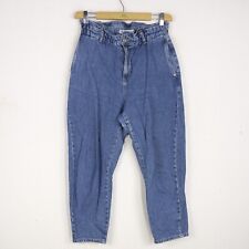 Jeans Baggy ZARA Taglia 38 Donna Elastico Denim Cotone Pantalone Moderno Logo