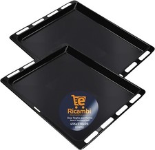 2 Teglie Forno Leccarde Vassoio Smaltate 465x375x29mm Bosch Siemens 17008354