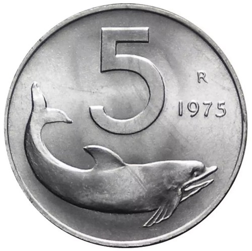 Lire 1975 delfino timone - lire,