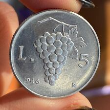 5 LIRE 1946 REPUBBLICA ITALIANA FALSO DA STUDIO DI OTTIMA MANIFATTURA RARO
