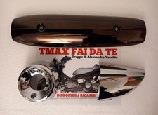 PROTEZIONE PARACALORE SCARICO TMAX 500 2008 2011  CROMO E BRONZO 