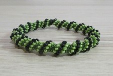 Idea regalo BRACCIALE BRACCIALETTO donna artigianale mezzi cristalli perline 