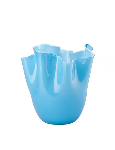 Vaso venini fazzoletto azzurro - venini,