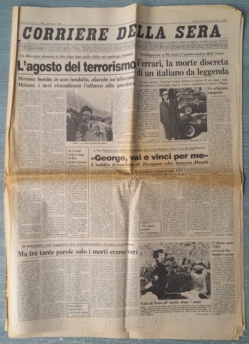 Giornale morte enzo ferrari - giornale,