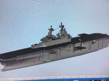 Kit modellino nave d'assalto anfibio classe vespa US Navy stampato in 3D 1/700 non dipinto