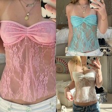 Canotta donna sexy pizzo crop