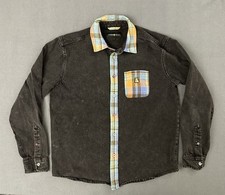 Camicia in denim nero con