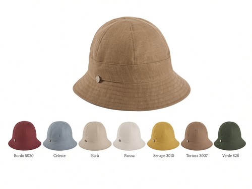 Cloche donna lino spicchi - cloche,