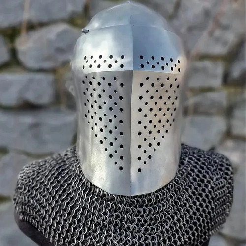 Elmetto crociato medievale - elmetto,