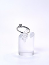 Anello Oro Bianco Zirconi 18 Kt 