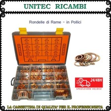 Rondelle rame scatola in pollici cassetta assortimento da 260 pz