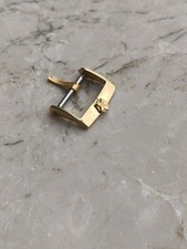 ZENITH VINTAGE GOLD PLATED WATCH STRAP BAND BUCKLE FIBBIA OROLOGIO UHREN 16mm 