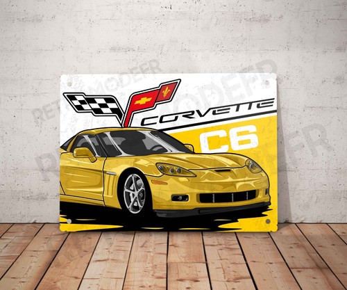 Plaque métal vintage corvette - vintage,