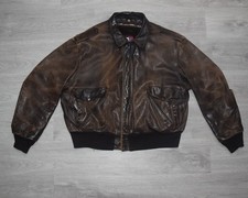 vintage Schott leather Brown distessed jacket 90s