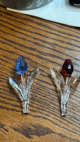 Swarovski crystal large tulips - crystal,