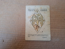 TESSERA UNIONE FASCISTA