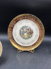 Coppia corteggiamento vintage Saben Crest-O-Gold garantito oro 22k con supporto