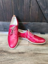 Oxford AGL Attilio Giusti Leombruni in pelle verniciata | Taglia 7,5 | Rosso mela caramellata