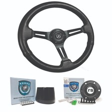 14" Black Slotted Steering