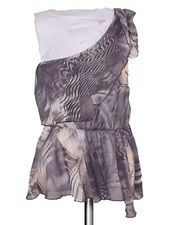 Maglia Blusa Donna Miss Miss By Valentina S M Small Medium MonoSpalla Geometrica