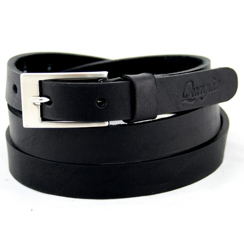 Cintura donna vera pelle nera - vera,