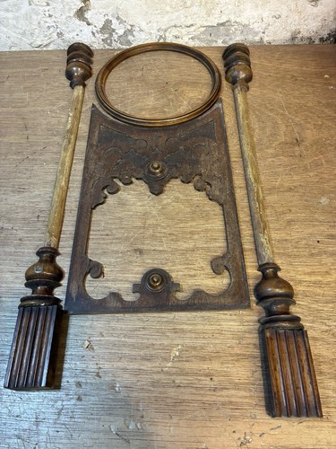 Set antique clock wood - set,