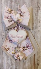 Fiocco nascita bimba nome personalizzabile 