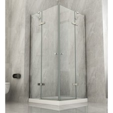 Box Cabina Doccia 2 Anta Battente 70 x 80 90 100 Fissa 8 mm Angolare Cristallo