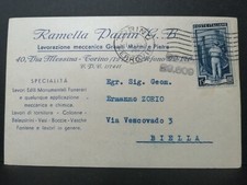 Cartolina Torino Ramella Pairin G. B. Lavorazione Graniti Marmi Pietre KY533