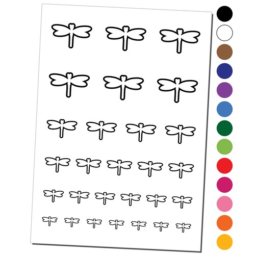 Dragonfly outline tatuaggio - dragonfly,