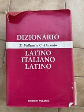 LIBRO DIZIONARIO ITALIANO LATINO BOOK POLARIS EDIZIONI ITALIA VALLAURI DURANDO