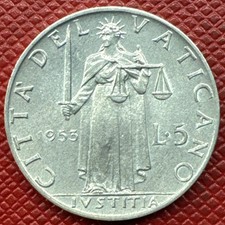Vatican City 1953 Aluminum 5