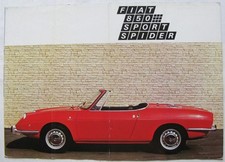 Brochure vendita auto Fiat 850 Sport Spider 1969 #850 SPS agosto 68 80 2A tedesca