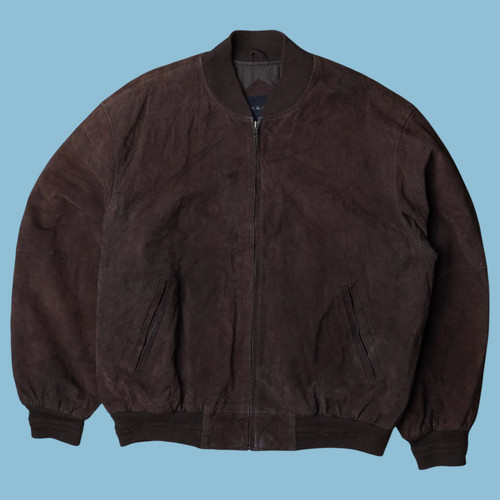 Vintage suede leather - suede, bomber