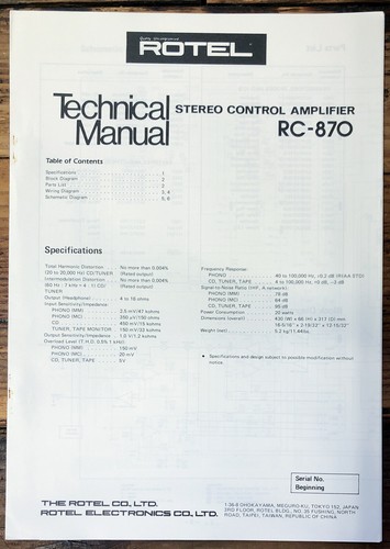 Rotel 870 preamplificatore - rotel, rc-870