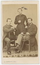 CDV Circa 1865. Tre Uomini Di Cui M. Weber, Militare, Servizio Sanitario?