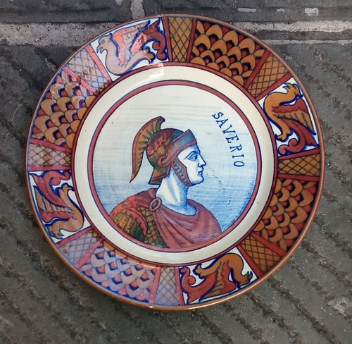 Piatto ceramica lustro rubino - ceramica,