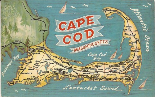 Mappa cape cod - cape,