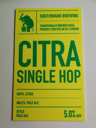 Southwark brewery citra single - brewery,