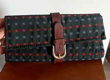 ANNI '80 VINTAGE PORTAGIOIELLI  DA VIAGGIO ASTUCCIO TESSUTO E PELLE PIERI