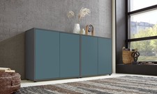 BMG Mobili Credenza Milano Set 2 Cassettiera Cassettiera in Antracite/Benzina