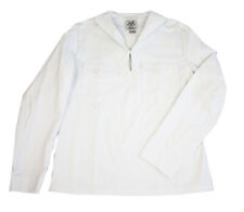 Navy Camicia Marinaio Middy Top Bianco Policotone Svezia Vintage Grembiule Smart