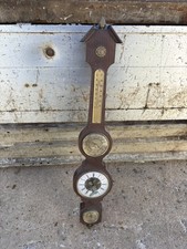 VECCHIO BAROMETRO, TERMOMETRO, IGROMETRO IN LEGNO -