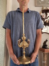 LAMPADA LUCERNA XXL D'EPOCA FIORENTINA OTTONE BRONZO 