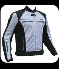 Giacca Tessuto Moto Protezioni CE Manica Staccabile Gilet Termico Removibile L