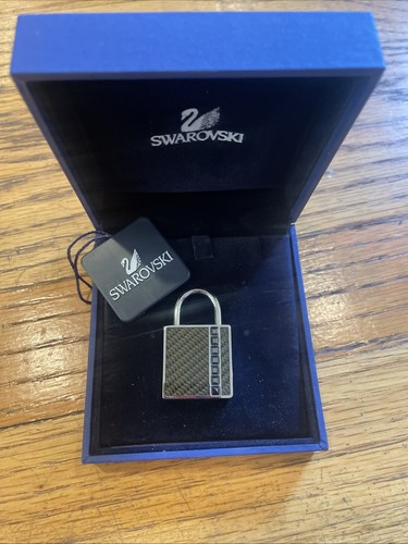 Swarovski pad lock - pad, jet