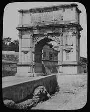 Photo ROME THE ARCH OF TITUS C1890 Magic Lantern Slide ROMAN ARCHITECTURE ITALY